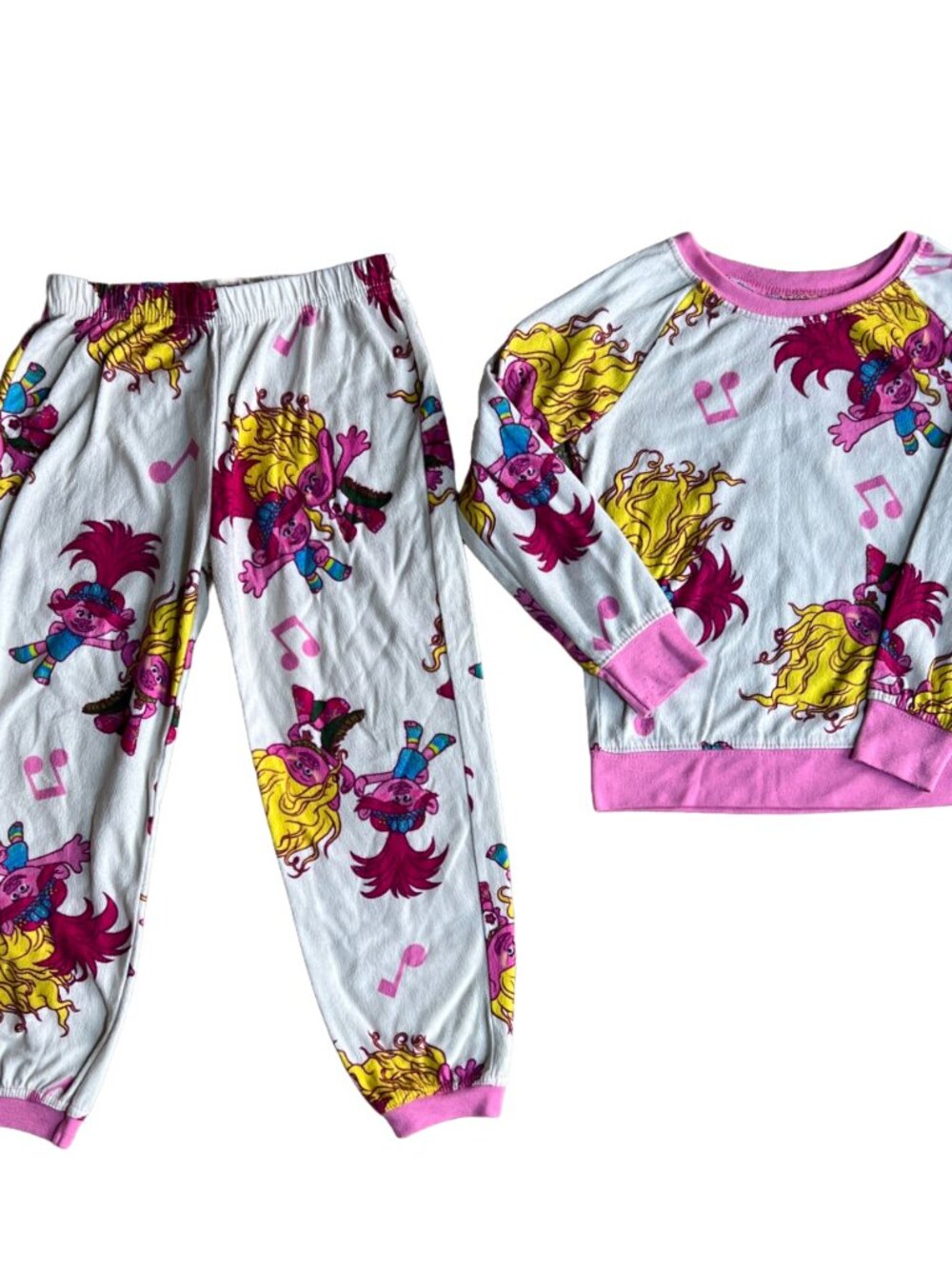 DreamWorks Trolls Pajama Set Pink Band Together Size 6